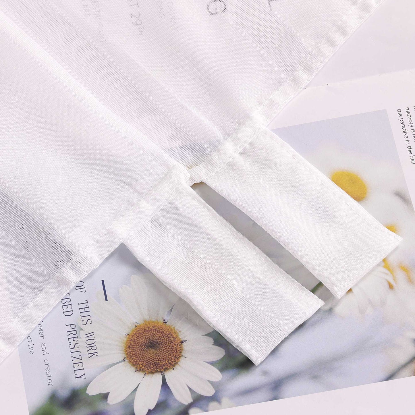 Transparenter Vorhang Schlaufenschal mit Streifen Unifarbe transparent Lichtdurchlässig - Joyswahl