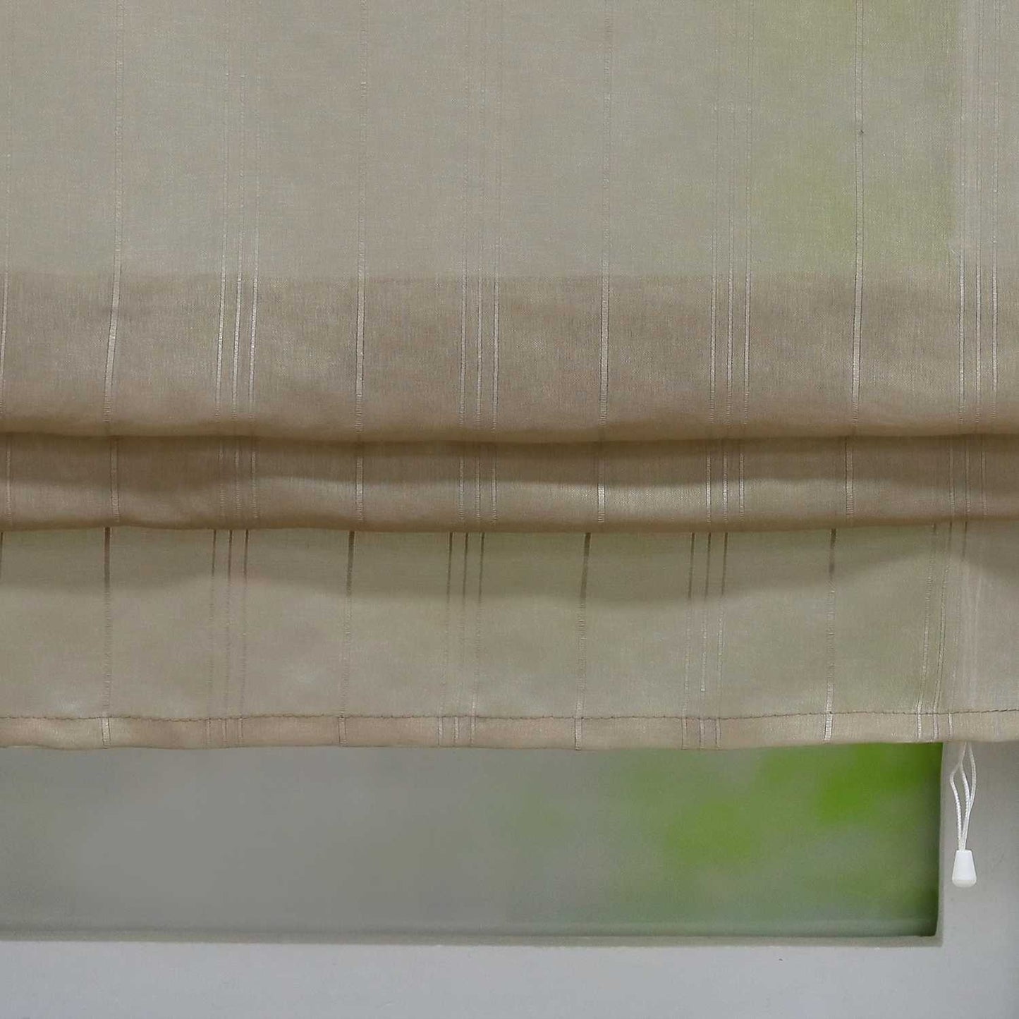 Rollos mit U-Haken gestreifte Muster Unifarbe halbtransparent modern Design 1 stück - Joyswahl