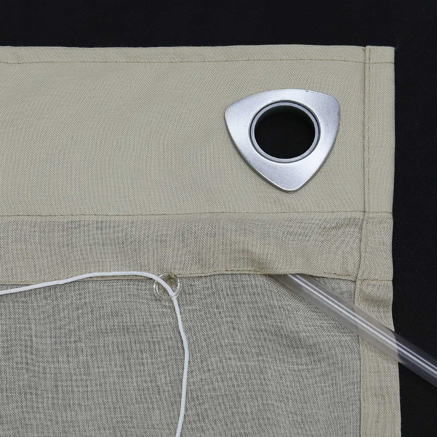 Rollos mit U-Haken gestreifte Muster Unifarbe halbtransparent modern Design 1 stück - Joyswahl