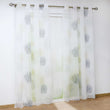 Voile-Vorhang Kräuselbandschal Transparente mit Blumenmuster leichte Schutzfunktion 1 Stück - Joyswahl