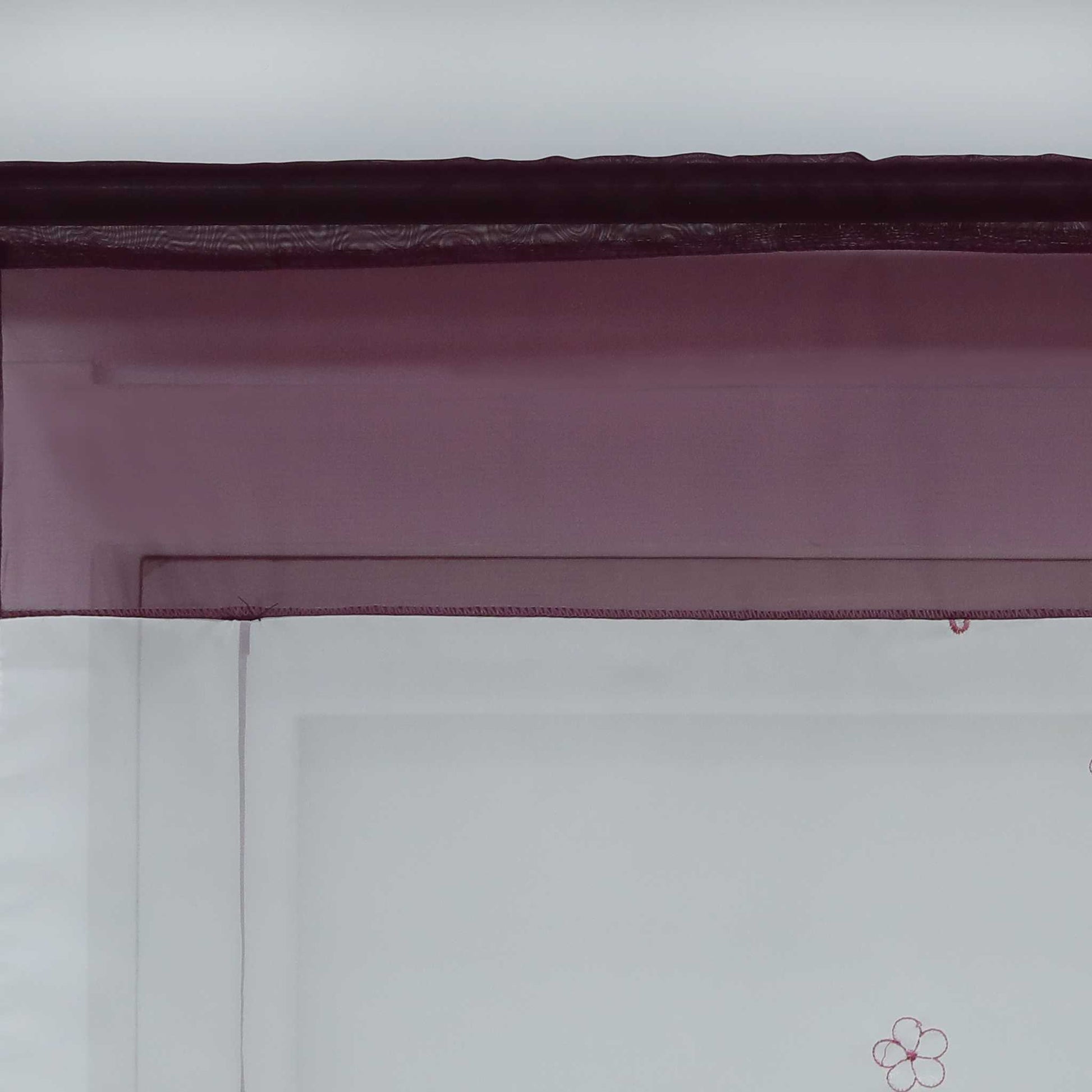 Raffrollo durch Tunnelzug Voile Küchengardinen modern Raffgardinen mit Stickerei Transparent 1 Stück - Joyswahl