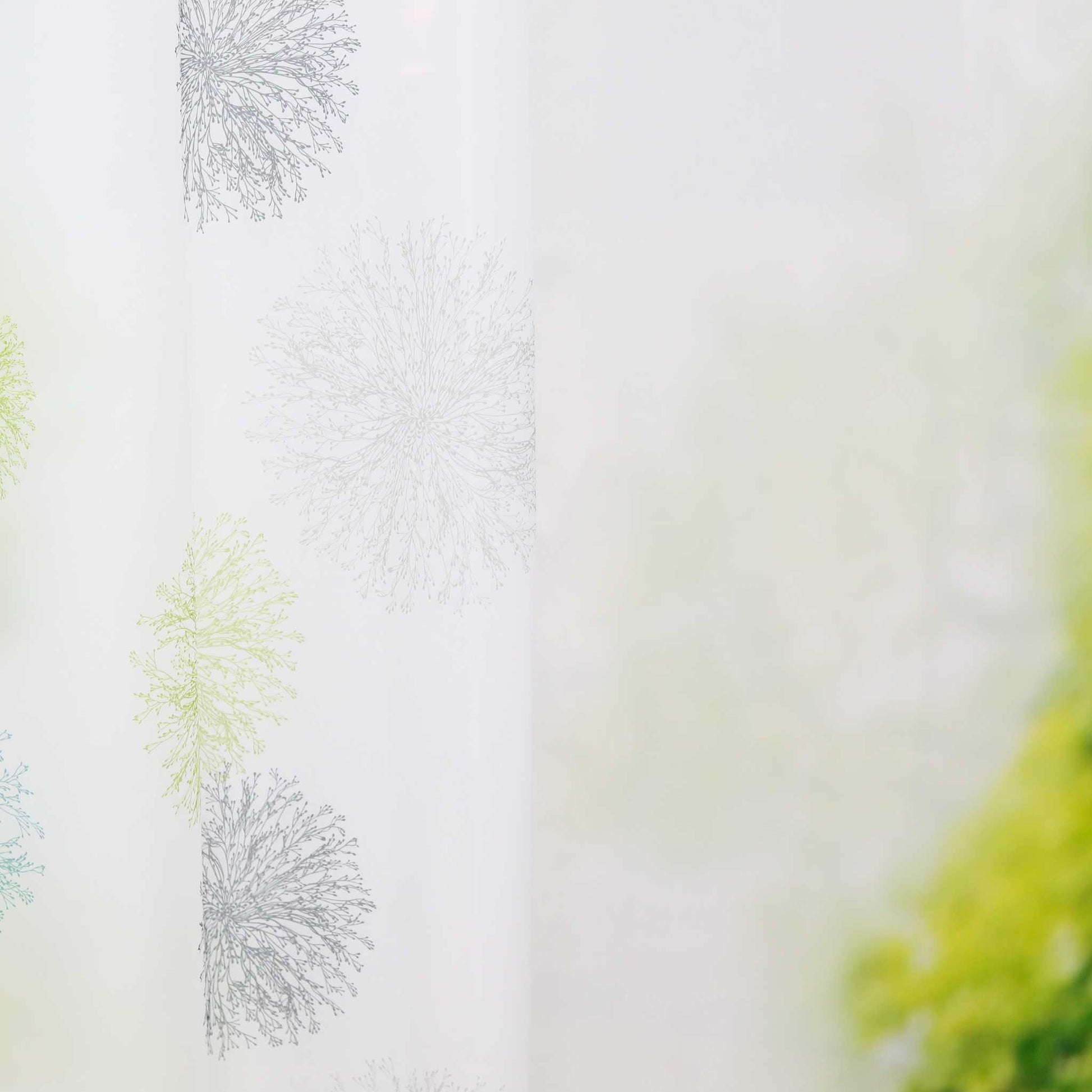 Voile-Vorhang Kräuselbandschal Transparente mit Blumenmuster leichte Schutzfunktion 1 Stück - Joyswahl