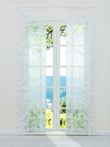 Schiebegardine Flächenvorhänge Klettbandschal mit Blumenmuster transparent modern 2er Set - Joyswahl