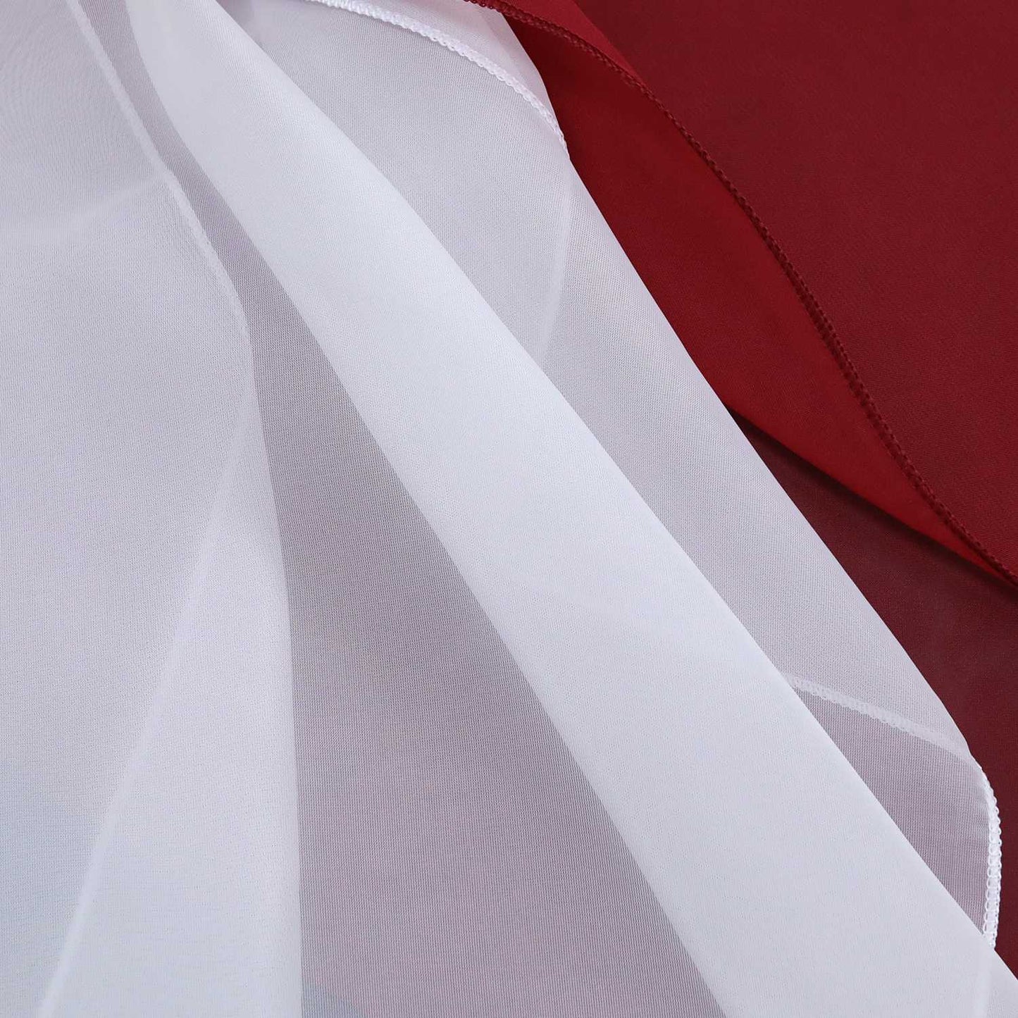 Scheibengardine durch Tunnelzug Voile Bistrogardinen mit Quaste Kurzstore Doppelte Vorhänge Halbtransparent 1 Stück - Joyswahl