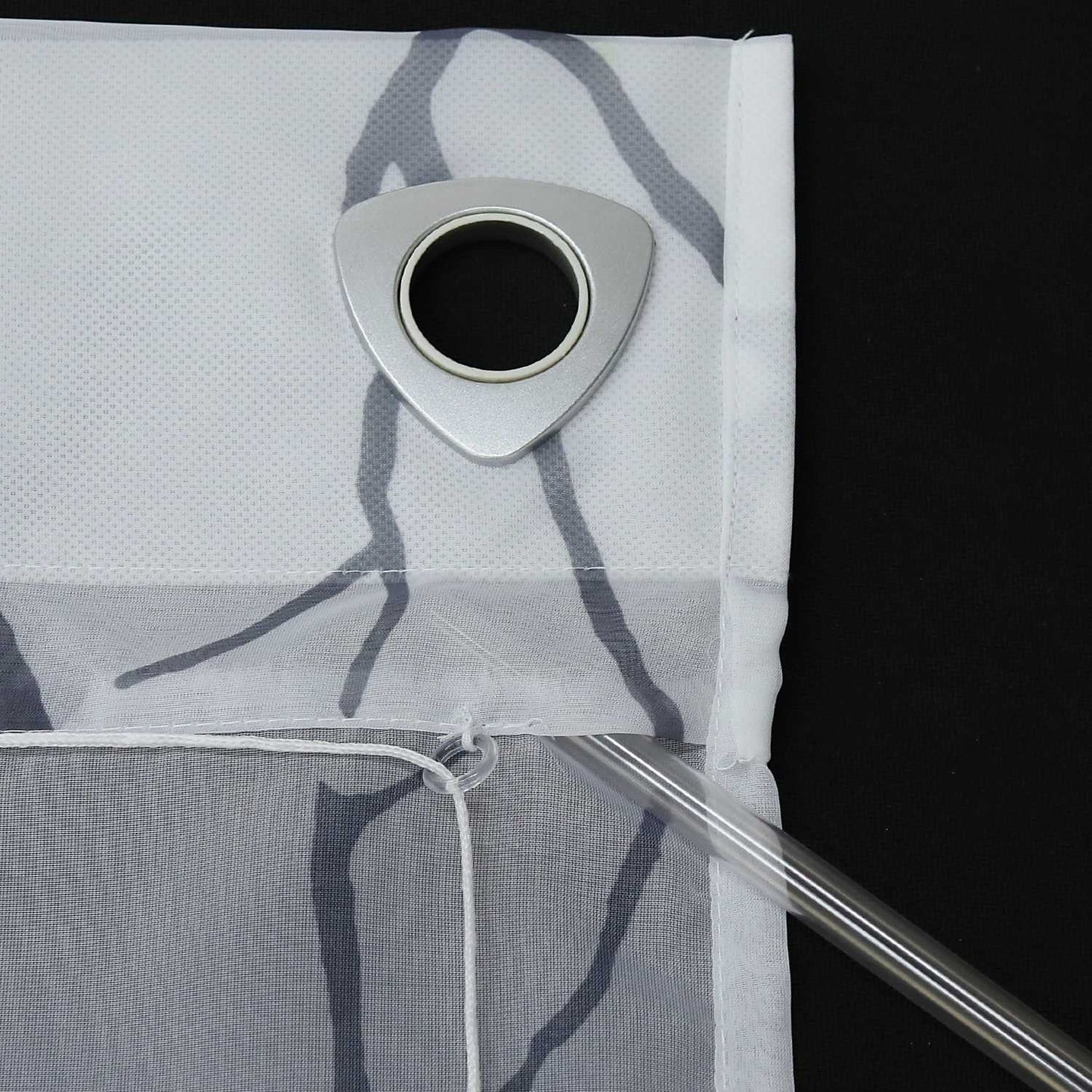 Rollos mit U-Haken halbtransparent Zweigmuster Lichtdurchlässig 1 Stück - Joyswahl