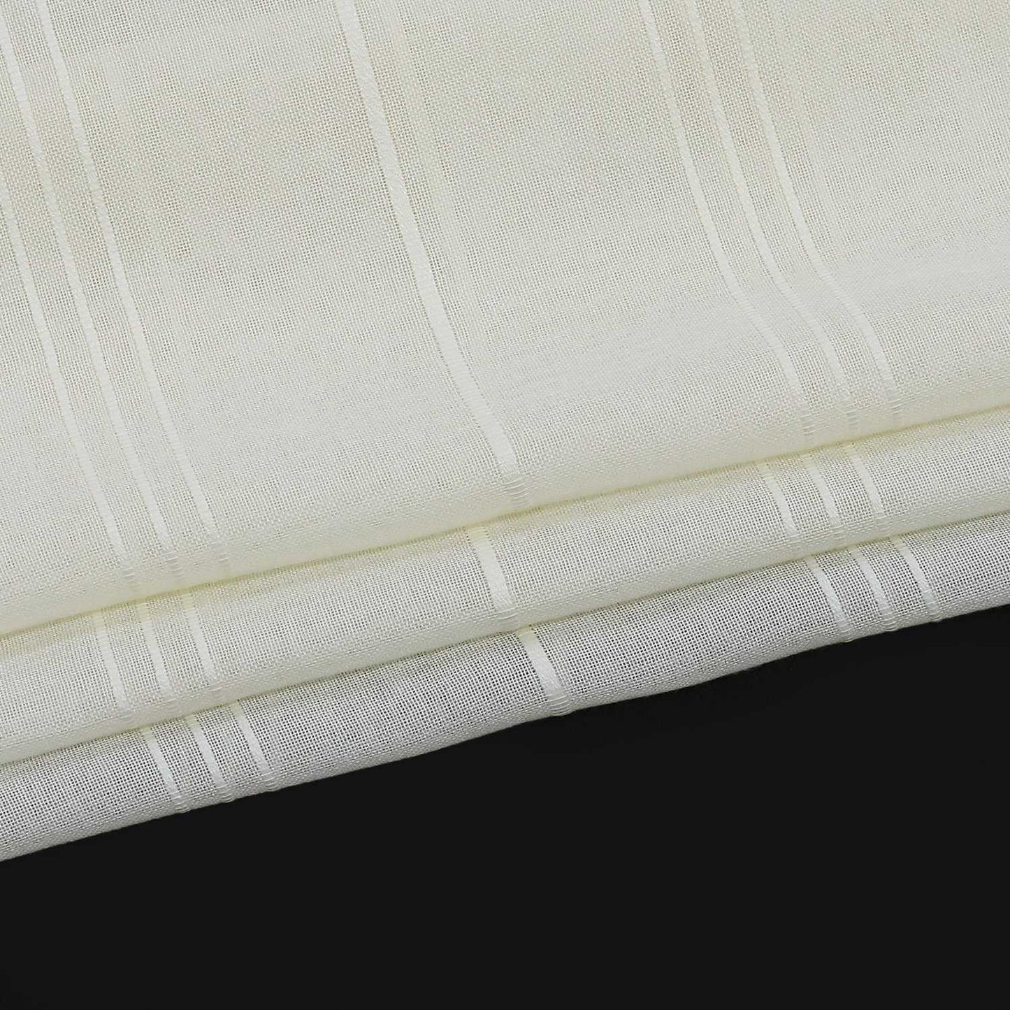 Rollos mit U-Haken gestreifte Muster Unifarbe halbtransparent modern Design 1 stück - Joyswahl