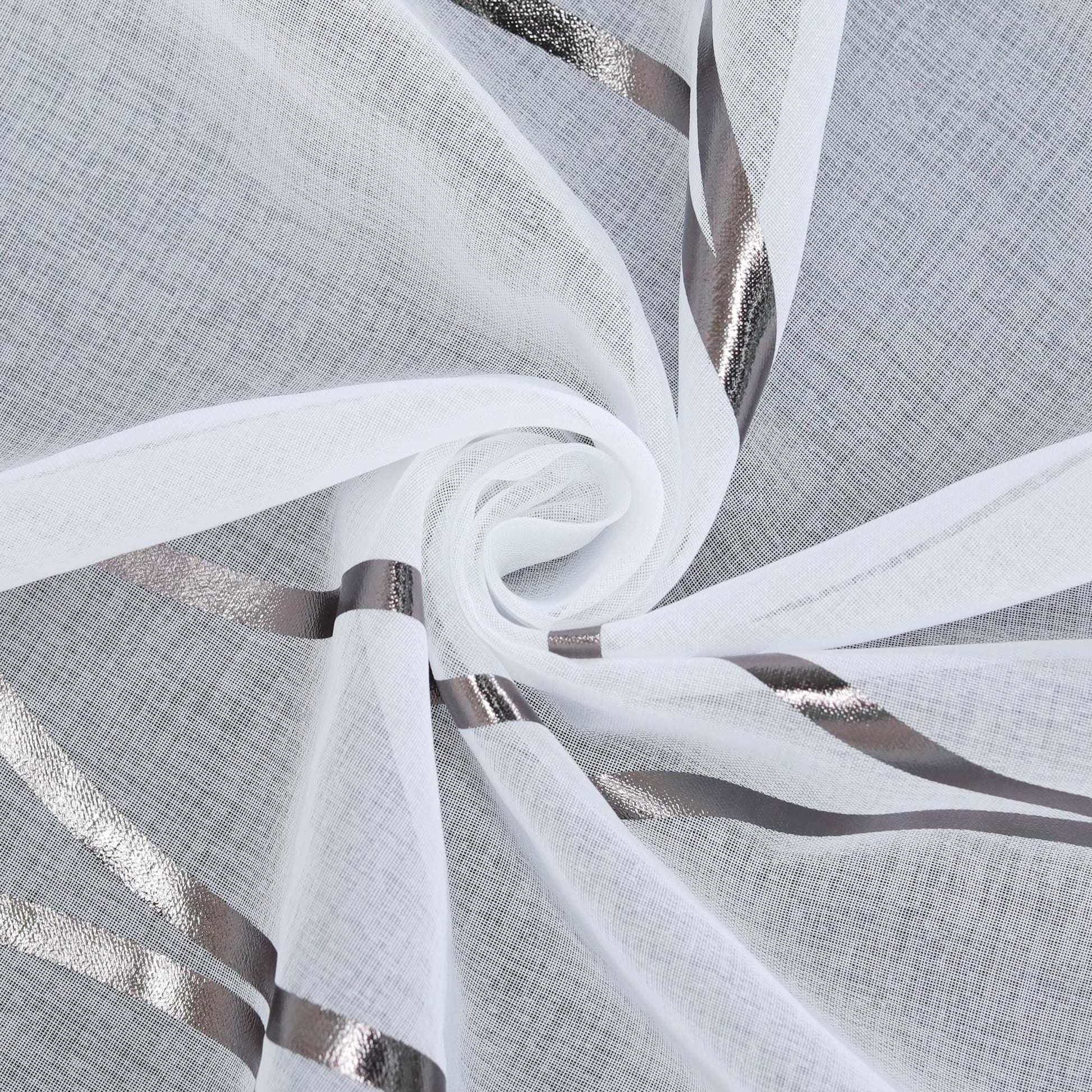 Rollos mit Ösen Gardinen Küche Raffgardinen Transparent Ösenrollo Vorhänge Mit Wellen-Druck Modern Voile 1 Stück - Joyswahl
