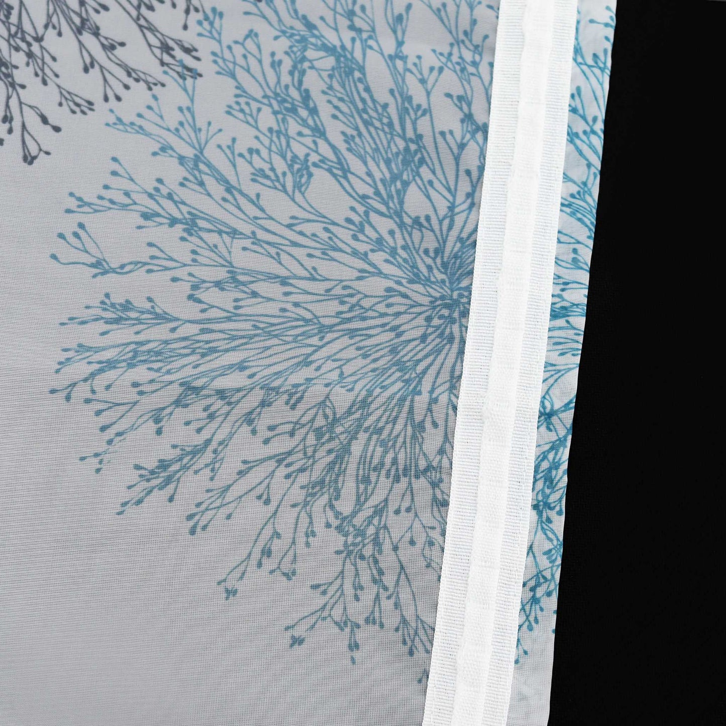 Voile-Vorhang Kräuselbandschal Transparente mit Blumenmuster leichte Schutzfunktion 1 Stück - Joyswahl