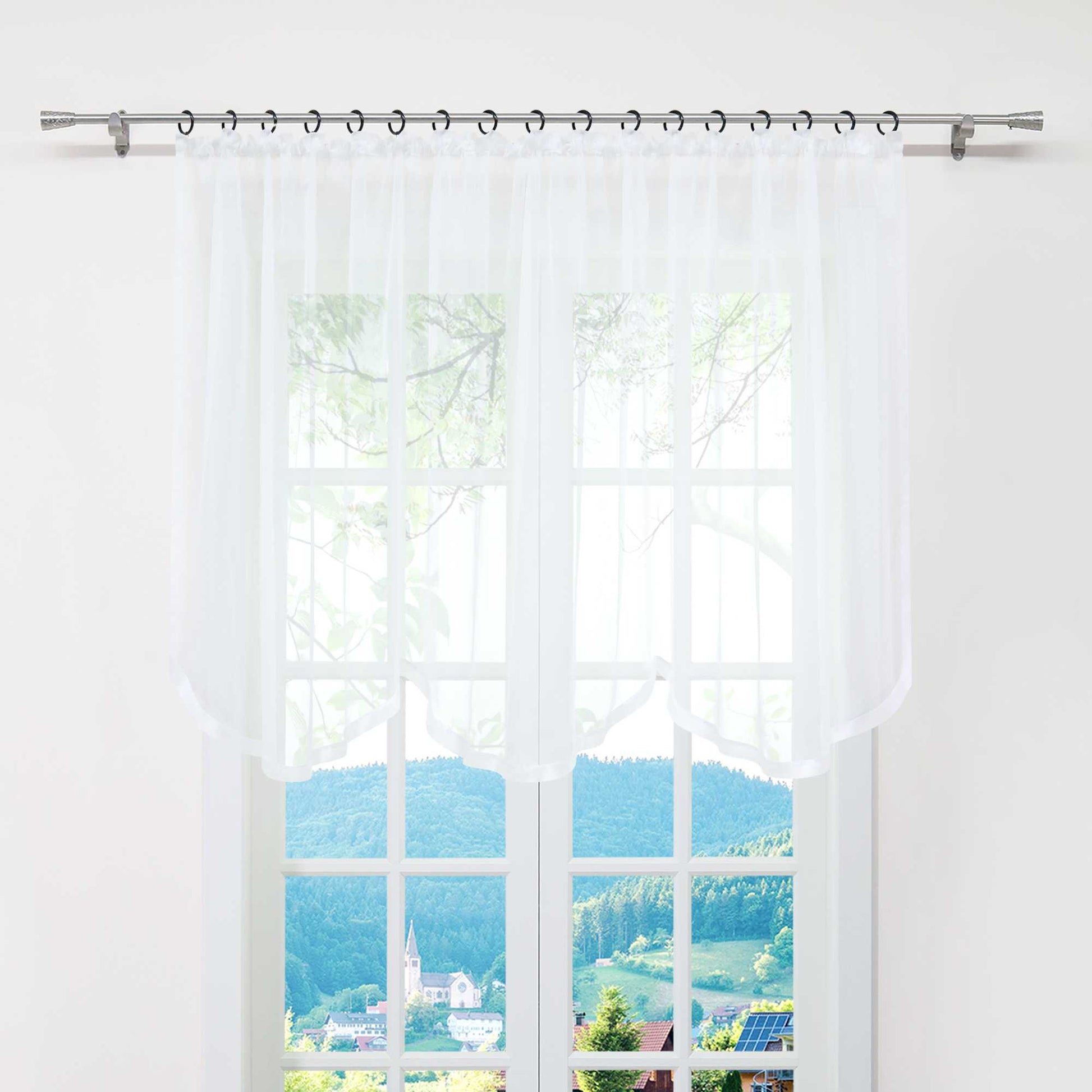Multifunktionsgardine aus Polyester transparent Fensterdekoration 1 stück - Joyswahl