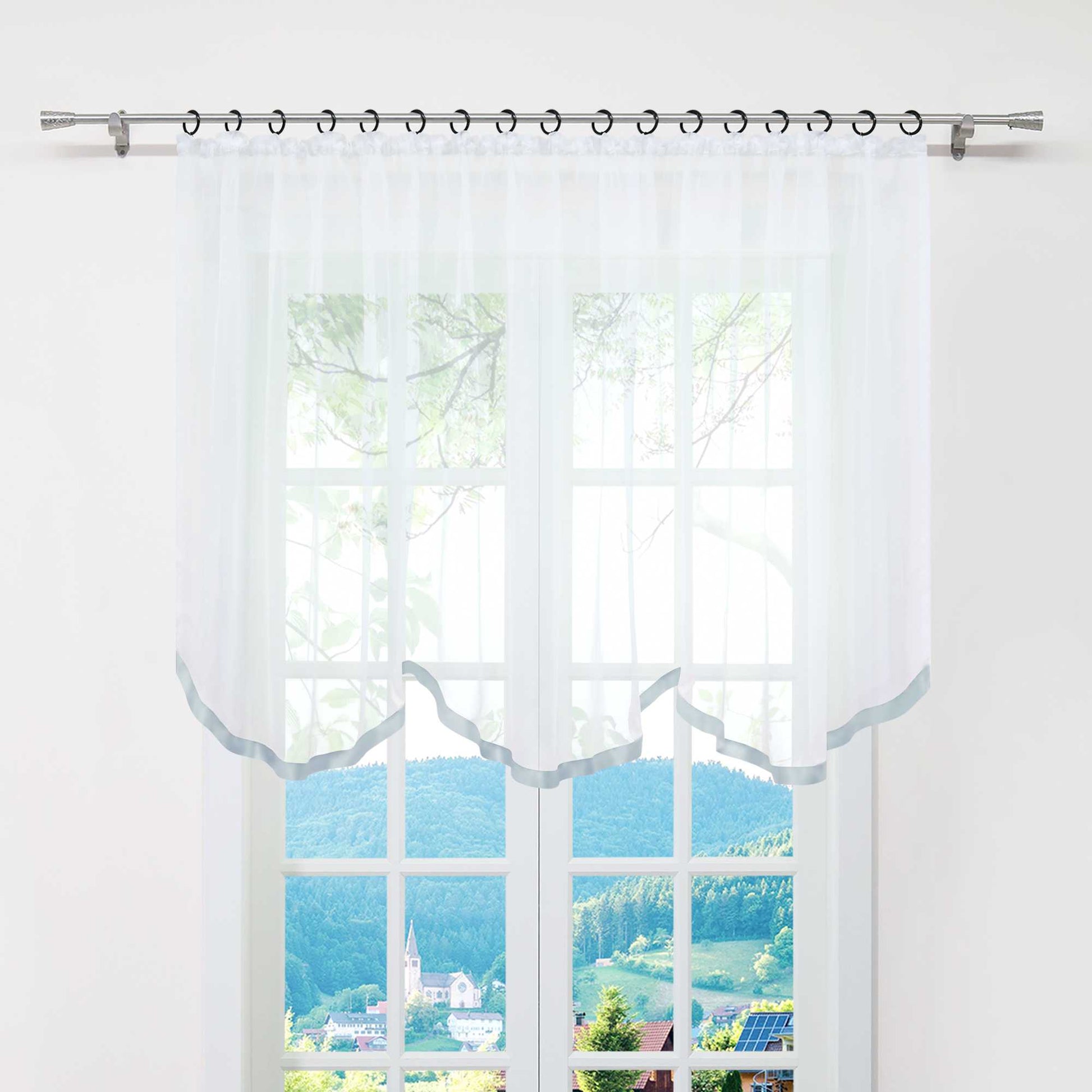 Multifunktionsgardine aus Polyester transparent Fensterdekoration 1 stück - Joyswahl