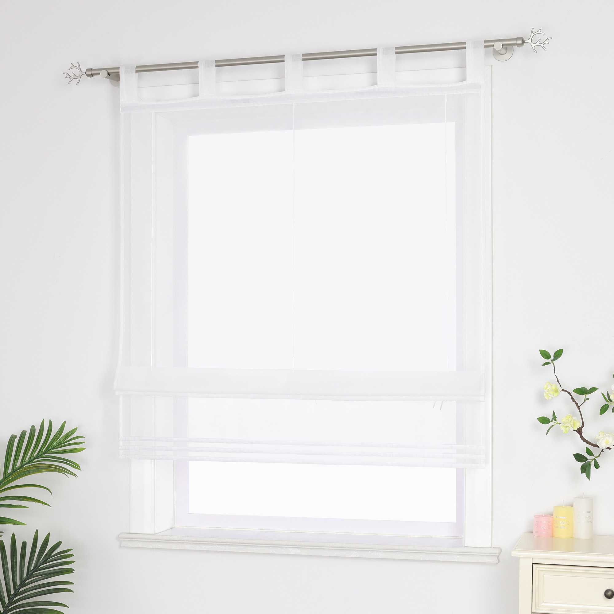 Rollo unifarbe halbtransparent minimalistisch 1 stück